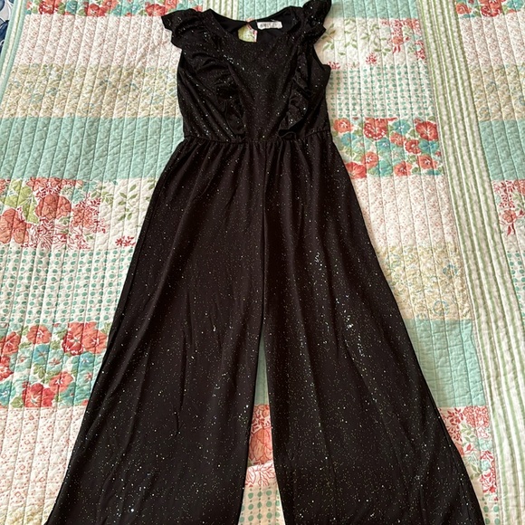 H&M Kid’s black sparkly wide leg jumpsuit - Picture 1 of 6